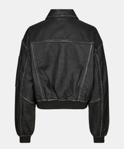 Kvinde Oval Square Jakker | Osrocker Bomber Jacket Vintage Black