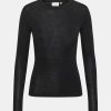 Kvinde Gestuz T-Shirts | Ninia Tee L/S Black