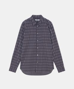 Mand Wood Wood Skjorter | Timothy Tattoo Shirt L/S Black Stripe