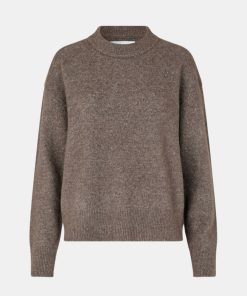 Kvinde Samsøe Samsøe Strik | Anour Knit Major Brown