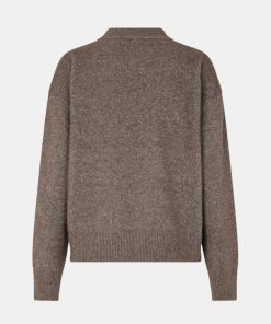 Kvinde Samsøe Samsøe Strik | Anour Knit Major Brown