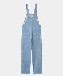 Kvinde Carhartt WIP Bukser | W Bib Overall Bleached Blue Stone