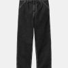 Mand Carhartt WIP Jeans | Simple Pants Black Stone Wash