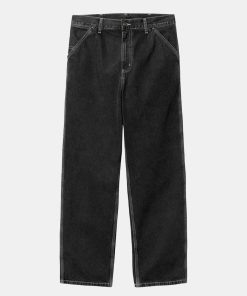 Mand Carhartt WIP Jeans | Simple Pants Black Stone Wash