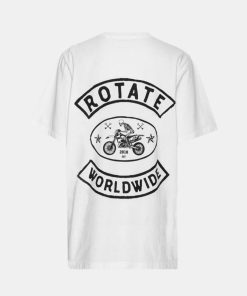 Kvinde ROTATE T-Shirts | Enzyme Tee Bright White