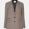 Kvinde Gestuz Blazere | Anciegz Blazer Grey Structure