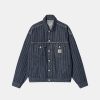 Mand Carhartt WIP Jakker | Orlean Jacket Blue/White