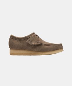 Mand Clarks | Wallabee Shoes Dark Grey Suede