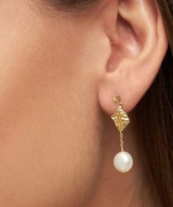 Kvinde LULU Copenhagen Smykker | Boheme Pearl Earring Gold