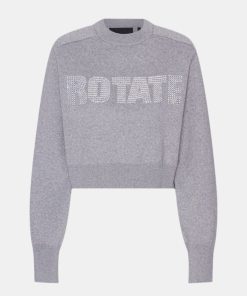 Kvinde ROTATE Sweatshirts | Shandy Sweatshirt Lunar Rock