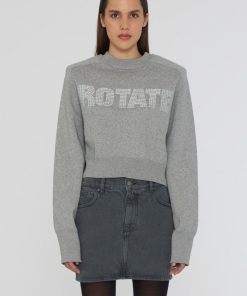 Kvinde ROTATE Sweatshirts | Shandy Sweatshirt Lunar Rock