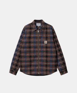 Mand Carhartt WIP Jakker | Story Shirt Jacket Stroy Check/Liberty