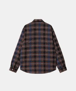 Mand Carhartt WIP Jakker | Story Shirt Jacket Stroy Check/Liberty