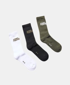 Kvinde H2OFagerholt Stromper | 3-Pack Suck Socks White/Black/Green