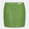 Kvinde Remain Nederdele | Leather Mini Skirt Forest Green