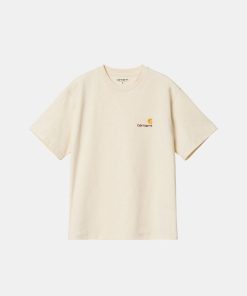 Kvinde Carhartt WIP T-Shirts | W American Script Tee Natural