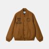 Mand Carhartt WIP Jakker | Work Varsity Bomber Jacket Deep H Brown