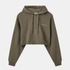 Kvinde H2OFagerholt Sweatshirts | Pro Cropped Hoodie Earth