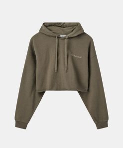 Kvinde H2OFagerholt Sweatshirts | Pro Cropped Hoodie Earth