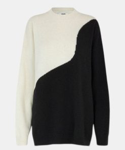 Kvinde Mads Nørgaard Strik | Sandra Knit Black/Winter White