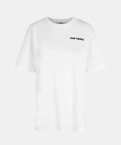 Kvinde Oval Square T-Shirts | Osoval Tee White