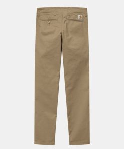 Mand Carhartt WIP Bukser | Sid Pants Leather Rinsed