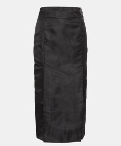 Kvinde Remain Nederdele | Nylon Slit Skirt Black