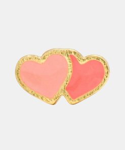 Kvinde LULU Copenhagen Smykker | 2Hearts Ear Stud Gold