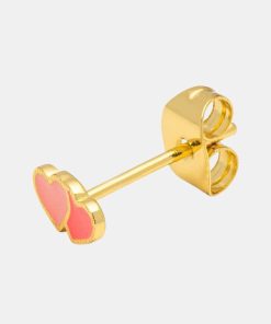 Kvinde LULU Copenhagen Smykker | 2Hearts Ear Stud Gold