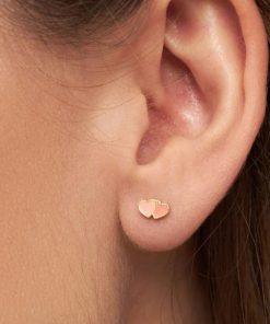 Kvinde LULU Copenhagen Smykker | 2Hearts Ear Stud Gold