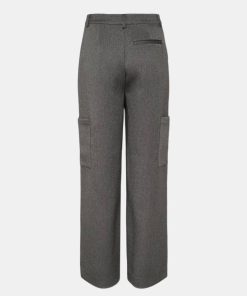 Kvinde Gestuz Bukser | Ysella Pants Grey/Black