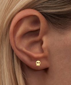 Kvinde LULU Copenhagen Smykker | Skully Ear Stud Gold