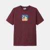 Mand Butter Goods T-Shirts | Grove Tee Burgundy