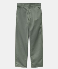 Mand Carhartt WIP Bukser | Simple Pants Smoke Green Rinsed