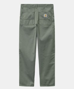 Mand Carhartt WIP Bukser | Simple Pants Smoke Green Rinsed