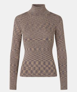 Kvinde Oval Square Toppe & Bluser | Ospool Blouse T-N Mocha Bisque