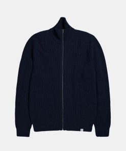 Mand Norse Projects Strik | Hagen Cardigan Dark Navy