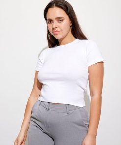 Kvinde Envii T-Shirts | Enally Crop Tee