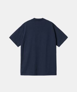 Mand Carhartt WIP T-Shirts | Throw Up Tee Blue