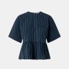 Kvinde Envii Toppe & Bluser | Encoyote Top Navy Air Stripe Navy-Air Stripe