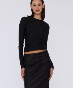 Kvinde ROTATE Toppe & Bluser | Firm Blouse L/S Black