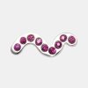 Kvinde LULU Copenhagen Smykker | Snaky Ear Stud Silver/Pink Pink/Silver