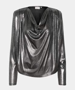 Kvinde Gestuz Toppe & Bluser | Maddix Blouse Silver