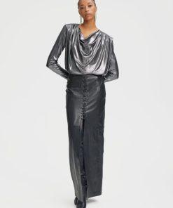 Kvinde Gestuz Toppe & Bluser | Maddix Blouse Silver