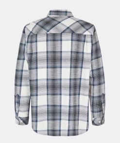 Mand Samsøe Samsøe Skjorter | Damon P Shirt L/S Stormy Weather Check Stormy Weather Ch.