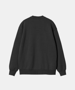 Kvinde Carhartt WIP Sweatshirts | W Carhartt Sweatshirt Black/White