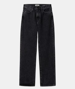 Kvinde Carhartt WIP Jeans | W Noxon Jeans Black Stone Washed