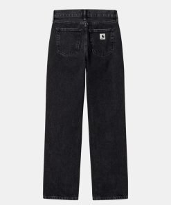 Kvinde Carhartt WIP Jeans | W Noxon Jeans Black Stone Washed