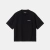 Kvinde Carhartt WIP T-Shirts | W Rubber Patch Tee Black