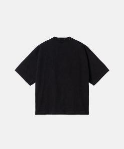 Kvinde Carhartt WIP T-Shirts | W Rubber Patch Tee Black